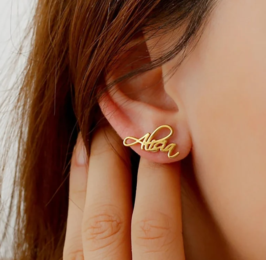 Signature Name Earrings